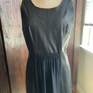 Black Suede and Silk Dress